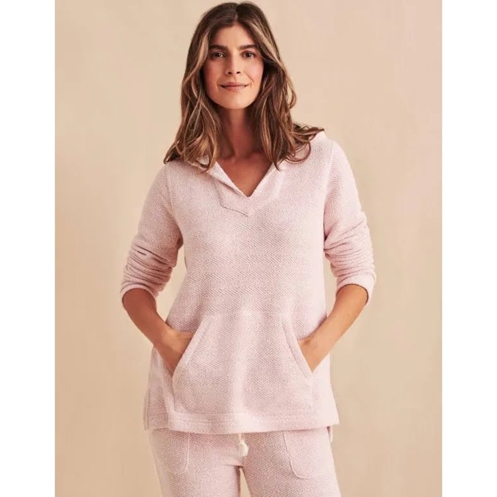 Faherty‎ Brand Whitewater Hoodie Women's Sweater Pocket WKC0005 Light Pink $148